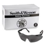A box and a pair of Smith & Wesson safety glasses..
